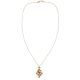 Pearl Chain Necklace with Geometric Kundan Drop Pendant